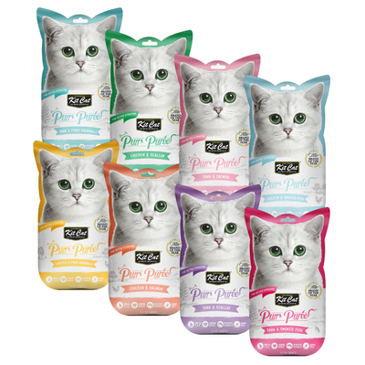 Kit Cat Purr Purée - Pack de 8 Variedades - Snack Premio Gatos