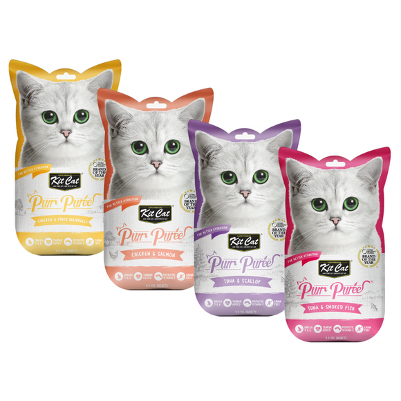 Kit Cat Purr Purée - Pack de 8 Variedades - Snack Premio Gatos