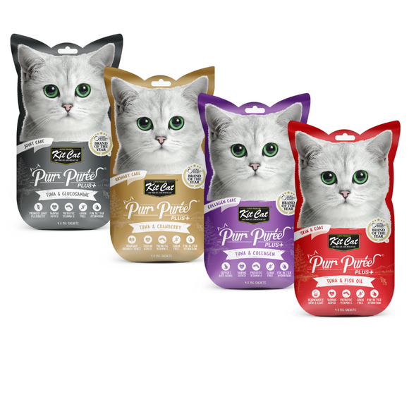 Kit Cat Purr Purée Plus- Pack de 8 Variedades - Premio Gatos