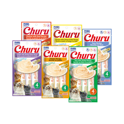 Churu Gatos - Pack 13 Variedades - 52 Tubitos - Snack Premio Golosina - 0
