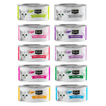 Kit Cat Deboned Variedades - Pack 10 Latitas - Comida Húmeda Gatos