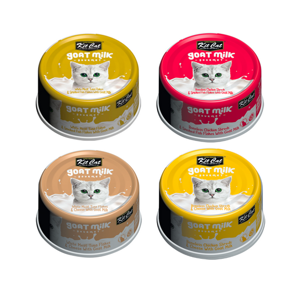 Kit Cat Goat Milk - Pack 8 Variedades - Comida Húmeda Gatos