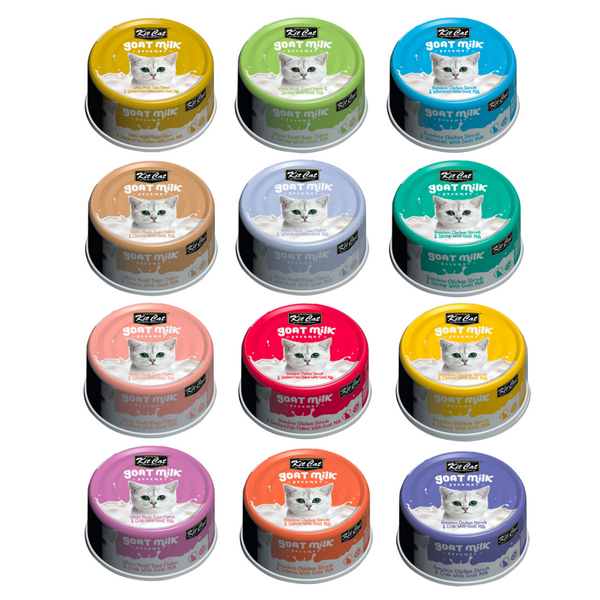 Kit Cat Goat Milk - Pack 12 Variedades - Comida Húmeda Gato