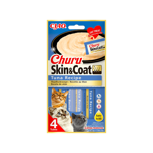 Churu Skin & Coat - Pack De 4 Variedades - Snack Premio Gato