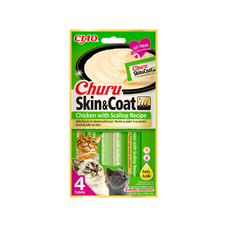 Churu Skin & Coat - Pack De 4 Variedades - Snack Premio Gato