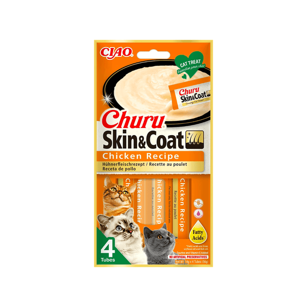 Churu Skin & Coat - Pack De 4 Variedades - Snack Premio Gato