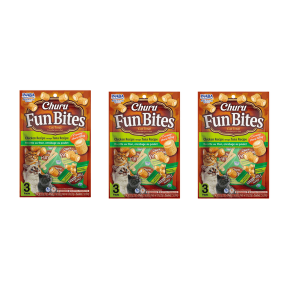 Churu Fun Bites Atún - Pack de 3 - Snack Premio Gatos