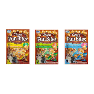 Churu Fun Bites Variedades - Pack de 3 - Snack Premio Gatos