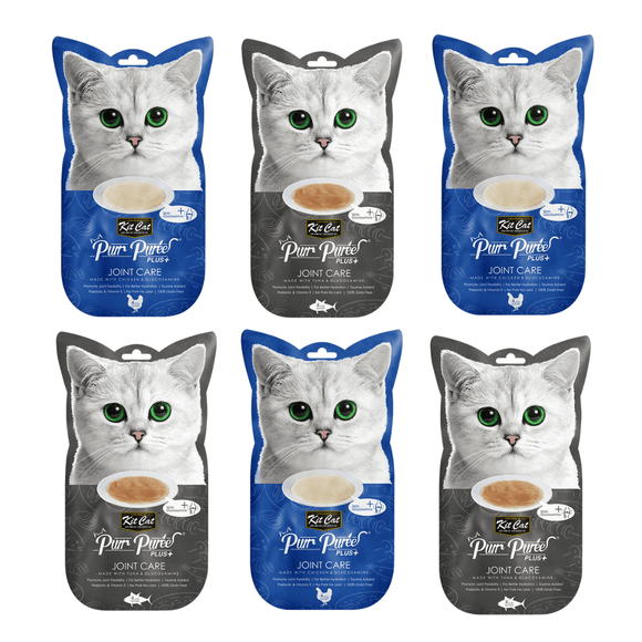 Kit Cat Purr Purée Joint Care Snack Premio Gato - Pack De 6