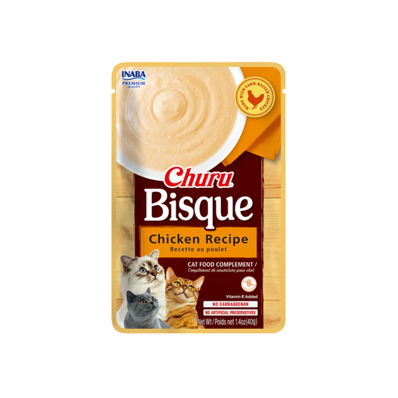 Churu Bisque Gatos Variedades - Pack de 8 | Snack Cremoso y Saludable