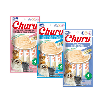 Churu Gatos - Pack 9 Variedades Mix Atún Pollo - 36 tubitos - 0