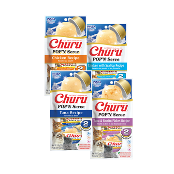 Churu PopN'Serve Gatos - Pack 4 sabores