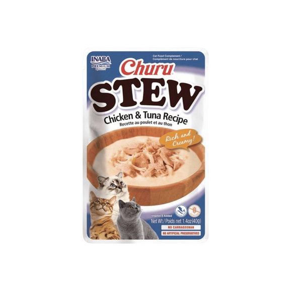 Churu Stew Gatos Variedades - Pack de 8 | Snack Cremoso y Nutritivo