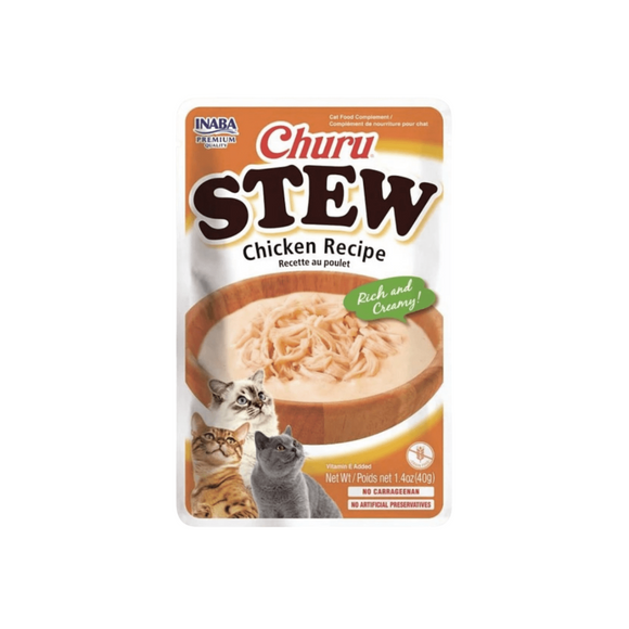 Churu Stew Gatos Variedades - Pack de 8 | Snack Cremoso y Nutritivo
