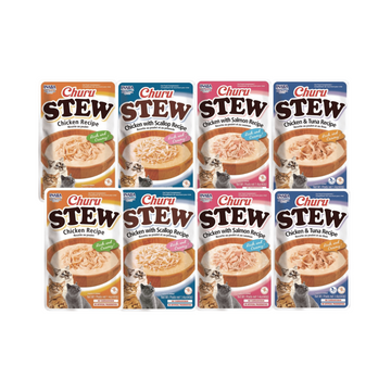 Churu Stew Gatos Variedades - Pack de 8 | Snack Cremoso y Nutritivo