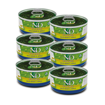 N&D Gatos Adultos | Alimento Húmedo Jabalí Manzana | Pack 6 Latitas