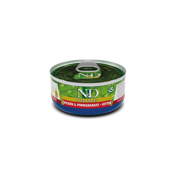 N&D Gatos Kitten | Alimento Húmedo Pollo Granada | Pack 6 Latitas