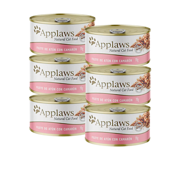 Pack 6 latas Atún Camarón Applaws - Alimento Húmedo Gatos