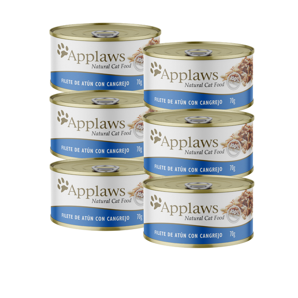 Pack 6 latas Atún con Cangrejo Applaws - Alimento Húmedo Gatos