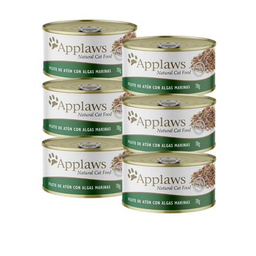 Pack 6 latas Atún con Algas Marinas Applaws - Alimento Húmedo Gatos