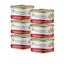 Pack 6 latas Pollo con Pato Applaws - Alimento Húmedo Gatos