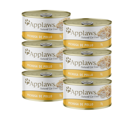 Pack 6 latas Pechuga de Pollo Applaws - Alimento Húmedo Gatos