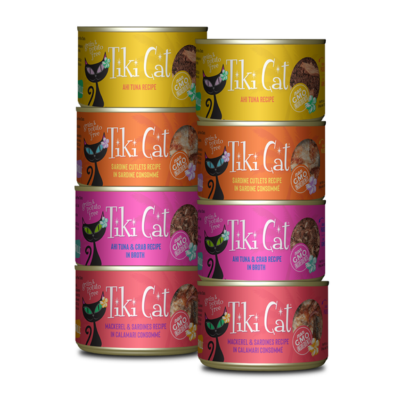 Tiki Cat Grill Variedades - Pack 8 latas - Alimento Húmedo Gatos