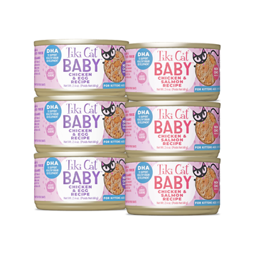 Tiki Cat Baby Variedades - Pack 6 latas - Alimento Húmedo Gatos