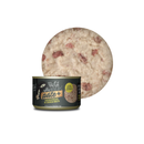 Paté para gatos de pollo en caldo de pollo muestra