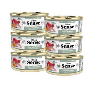 Sense Gatos Adultos | Alimento Húmedo Atún Conejo | Pack 6 latitas