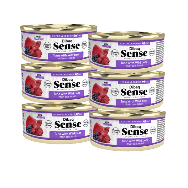 Sense Gatos Adultos | Alimento Húmedo Atún Jabalí | Pack 6 latitas