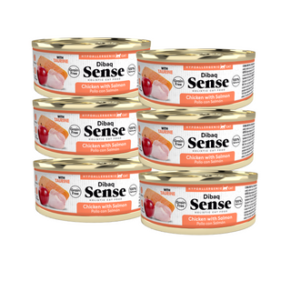 Sense Gatos Adultos | Alimento Húmedo Pollo Salmón | Pack 6 latitas