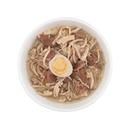 Tiki Cat After Dark Chicken & Quail Egg desmenuzado en caldo muestra