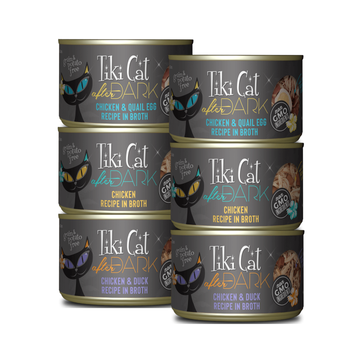 Pack surido Tiki Cat After Dark con 6 latas de 80 g