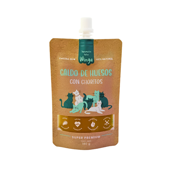 Winga Caldo de Hueso Variedades - Pack 6 Pouch - Gatos
