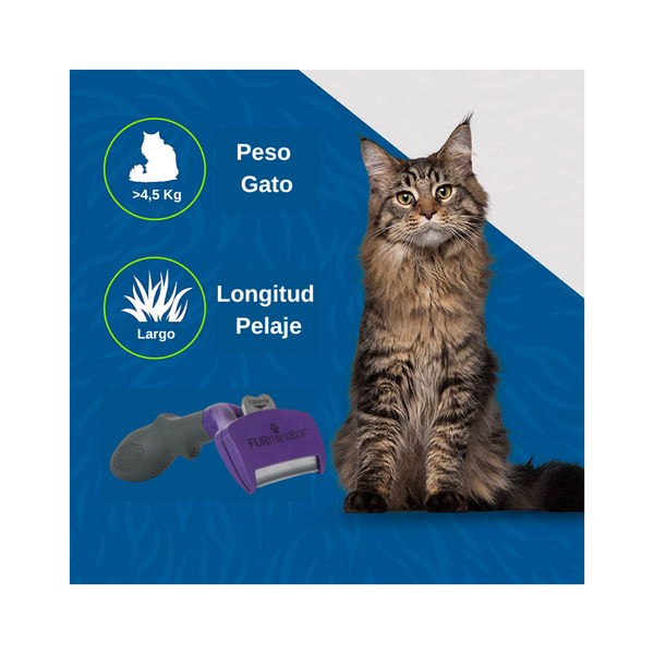 Cepillo para Gatos Grandes de pelo largo Furminator