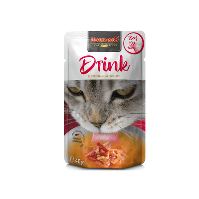 Leonardo Drink Ternera - Pack de 5 - Snack Premio Húmedo - 0