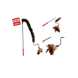 Varita Varilla Felpa y Pluma - Juguete para Gato - Gigwi - 0