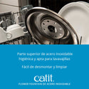 Fuente Bebedera Catit Flower Fountain de Acero Inoxidable 3 Litros