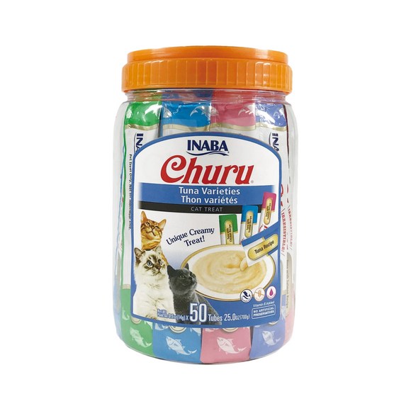 Churu Gatos - Tarro Variedades Atún - 50 Tubitos