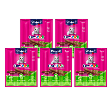 Cat Stick Treats Pollo y Hierba Gatera Vitakraft - Pack de 5