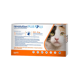 Desparasitante Revolution Plus - Pipeta Gato de 2,5 a 5 Kg