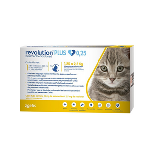 Desparasitante Revolution Plus - Pipeta Gato de 1,25 a 2 Kg