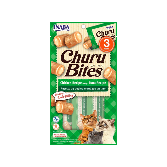 Churu Bites Mix Variedades - Pack de 6 - Snack Premio Gatos