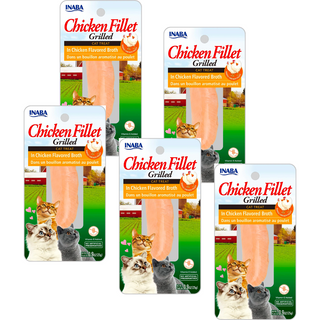 Filete Grillado de Pollo - Pack De 5 - Snack Premio Gatos