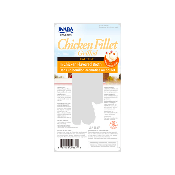 Filete Grillado de Pollo - Pack De 5 - Snack Premio Gatos