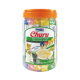 Churu Gatos - Tarro Variedades Atún y Pollo - 50 Tubitos