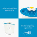 Fuente Bebedera Catit Flower Fountain Led 3 Litros