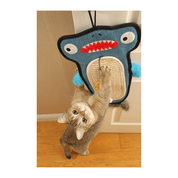 Rascador Juego para Gatos Gigwi Tiburón con Catnip