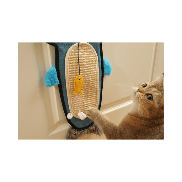 Rascador Juego para Gatos Gigwi Tiburón con Catnip